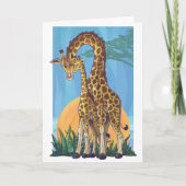 Giraffe Mama en Baby Happy Moederdag Kaart (Voorkant)