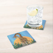 Giraffe Mama en Baby Kartonnen Onderzetters (Insitu)