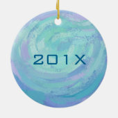 Giraffe Mama en Baby Keramisch Ornament (Achterkant)