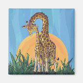 Giraffe Mama en Baby Magneet (Voorkant)