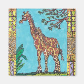 Giraffe Mama en Baby magneet (Voorkant)