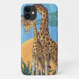 Giraffe mama en Baby-Mate iPhone Case