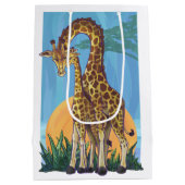 Giraffe Mama en Baby Medium Cadeauzakje (Achterkant)