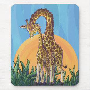 Giraffe Mama en Baby Muismat