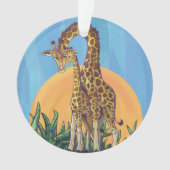Giraffe Mama en Baby Ornament (voorkant)