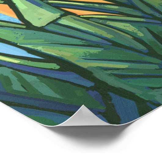 Giraffe Mama en Baby Poster (Hoek)