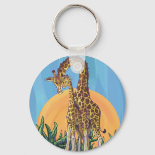Giraffe Mama en Baby Sleutelhanger