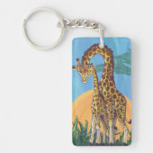 Giraffe Mama en Baby Sleutelhanger (Voorkant)