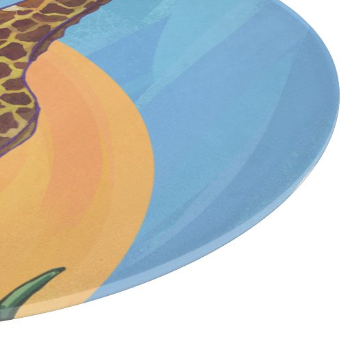 Giraffe Mama en Baby Snijplank (Hoek)