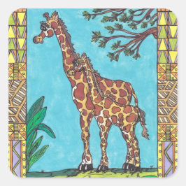 Giraffe Mama en Baby stickers