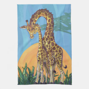Giraffe Mama en Baby Theedoek