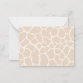 Giraffe mama en haar zoontje bedankt kaart notitiekaartje (Achterkant)