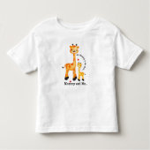 Giraffe Mama en Kalf Kinder Shirts (Voorkant)
