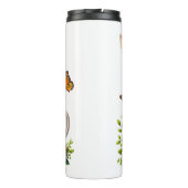 Giraffe mama: Kalf, Bloemen, Moederdag Thermosbeker (Achterkant)