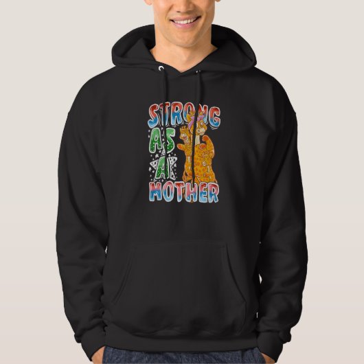 Giraffe mama sterk als moeder moeder moeder moeder hoodie (Voorkant)