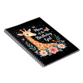 Giraffe Mama van de Verjaardag Meisje Matching Fam Notitieboek (Rechterzijde)