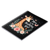 Giraffe Mama van de Verjaardag Meisje Matching Fam Notitieboek (Linkerzijde)