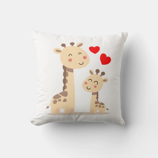Giraffe Mami und Kind  Kussen (Voorkant)