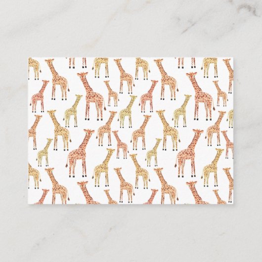 Giraffe mammie Kaarten (Achterkant)