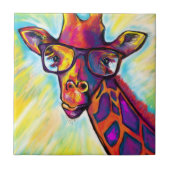 Giraffe Man Art Tegeltje (Voorkant)
