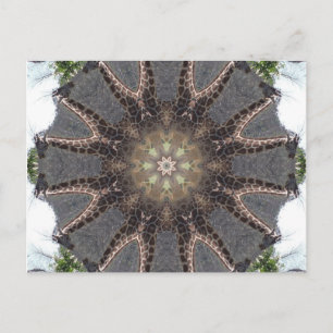 Giraffe Mandala Briefkaart