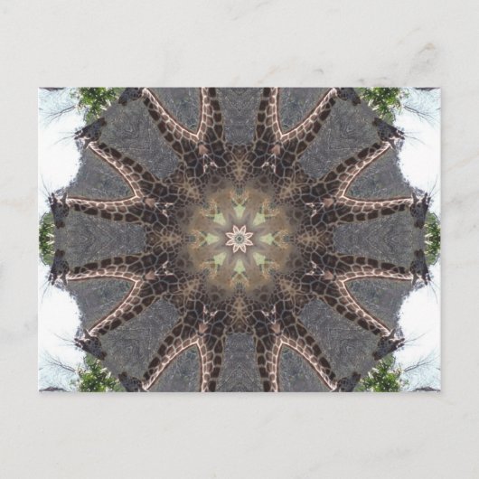 Giraffe Mandala Briefkaart (Voorkant)