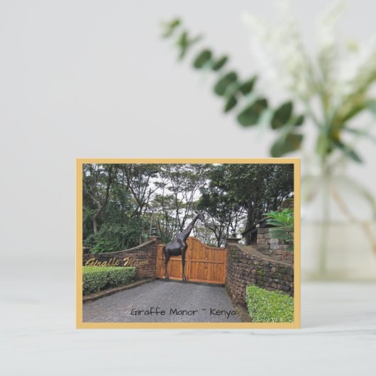 Giraffe Manor in Kenia Briefkaart (Staand voorkant)