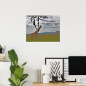 Giraffe Masai Mara , Kenyan Proverb Poster (Thuiskantoor)