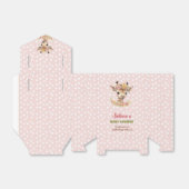 Giraffe Meisje Baby shower Roze Groen Safari Wild Bedankdoosjes (Uitgevouwen)