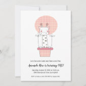 Giraffe meisje eerste verjaardag kaart (Voorkant)