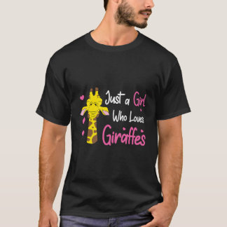Giraffe Meisje is gewoon een meisje dat van Giraff T-shirt