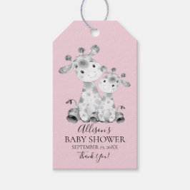 Giraffe Meisjes Baby shower Favor Gift Label Cadeaulabel