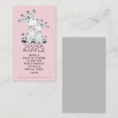 Giraffe Meisjes Baby shower Luier Raffle Ticket Informatiekaartje (Voorkant / Achterkant)