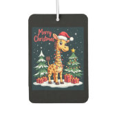 Giraffe Merry Christmas Tree Lighting Santa Giraff Luchtverfrisser (Voorkant)