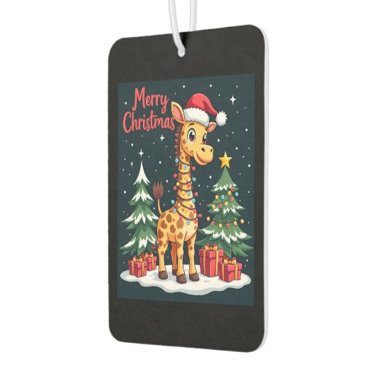 Giraffe Merry Christmas Tree Lighting Santa Giraff Luchtverfrisser (Links)