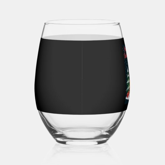 Giraffe Merry Christmas Tree Lighting Santa Giraff Wijnglas Zonder Voet (Rechts)