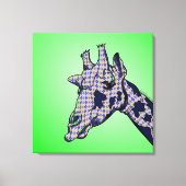 Giraffe met arglistig patroon canvas afdruk (Voorkant)