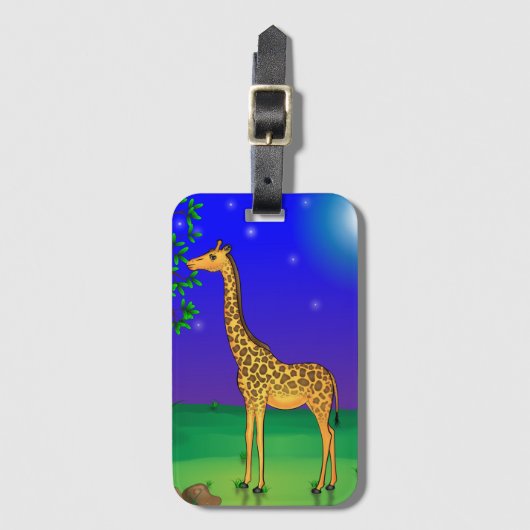 Giraffe met Bagagelabel (Voorkant (verticaal))