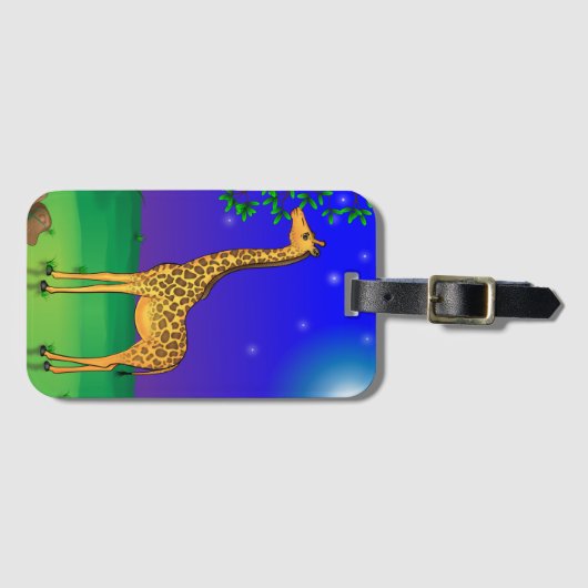 Giraffe met Bagagelabel (Voorkant (horizontaal))