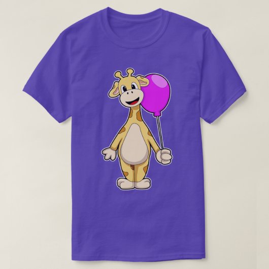 Giraffe met ballon 2 t-shirt (Design voorkant)