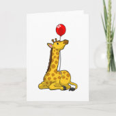 Giraffe met ballon kaart (Voorkant)