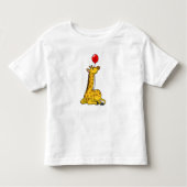 Giraffe met ballon kinder shirts (Voorkant)