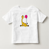 Giraffe met ballon kinder shirts (Voorkant)