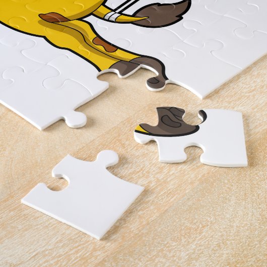 Giraffe met ballon legpuzzel (Zijkant)