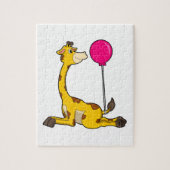 Giraffe met ballon legpuzzel (Verticaal)