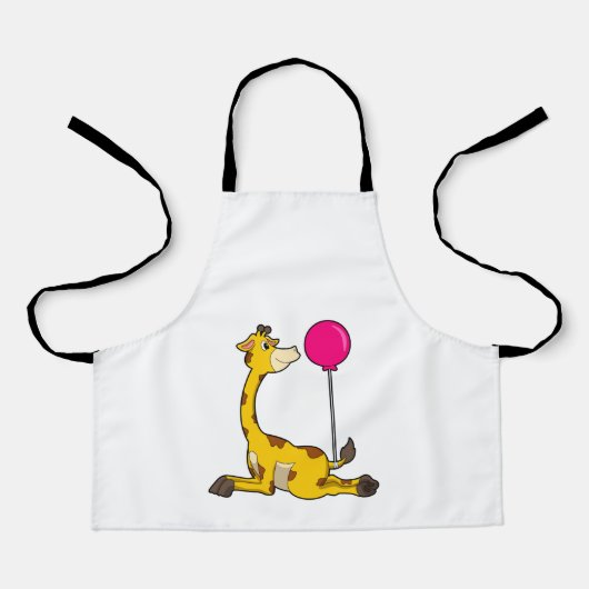 Giraffe met ballon schort (Voorkant)