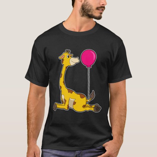 Giraffe met ballon t-shirt (Voorkant)