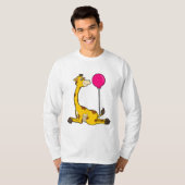 Giraffe met ballon t-shirt (Voorkant volledig)