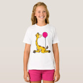 Giraffe met ballon t-shirt (Voorkant volledig)