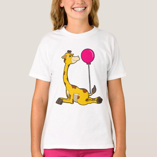 Giraffe met ballon t-shirt (Voorkant)